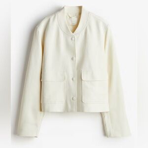 H&M LINEN BLEND BOMBER JACKET NWT